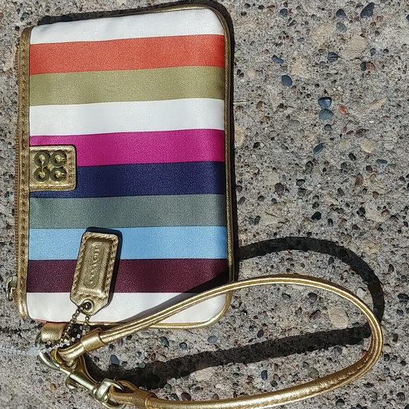 Coach Legacy Striped Wallet/Wristlet - Picture 3 of 12